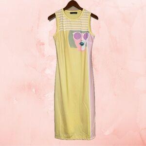 Mod Sleeveless Midi Bodycon Dress